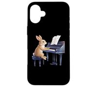 Cute Rabbit Bunny Playing Piano Rabbits Musician Music Case for iPhone 16 Plus