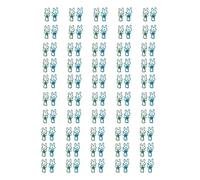 Cute Rabbit Clips, Small Metal Paper Clamps, 100 Pcs Cartoon Shape Blue Green Paper Clips with Strong Clamping Force for Home School Office, Multipurpose File Organizer