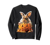 Cute Rabbit Dripping Pumpkin Candy Corn Halloween Animal Sweatshirt
