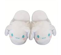 Cute Rabbit Ear Slipper,Cartoon Fluffy Rabbit Slippers With Moving Ears,Warm Non-Slip Winter House Slippers