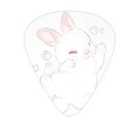 Cute Rabbit Guitar Picks 12 Pcs, Acoustic Essential Thick And Thin Plectrums Students 0.46 0.96 0.71 M