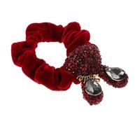 Cute Rabbit Hair Tie for Women Sparkly Elastic Headband with Rhinestones High Elasticity Ponytail Holder Unique Chinese Style Hair Accessories