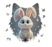 Cute Rabbit Jigsaw Puzzle 175PCS Wolf Head Design Puzzle Wooden Jigsaw Puzzles for Adults Families