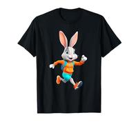 Cute Rabbit Jogging in Sporty Outfit Illustration T-Shirt