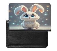 Cute Rabbit Passport Holder Passport Cover Protector Essentials with Credit Card Slots for Women Men