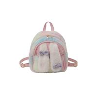 Cute Rabbit Plush Backpack for Women Kawaii Long Ear Furry Carry Bag