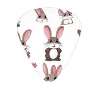Cute rabbit Printed pick set - 12 pieces, thin, medium and thick guitar picks, suitable for guitar, bass, electric guitar and ukulele