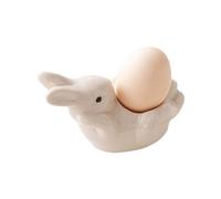 Cute Rabbit Shaped Boiled Eggs Cup Ceramic Eggs Holder Easter Decorations Eggs Display Stands for Party Dinner Table