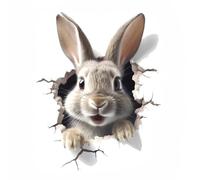 Cute Rabbit Stickers 1/4/9 Packs Parent-Child Rabbit Hunt Interactive Game Decals Self-Adhesive Decor for Kids Room