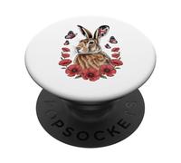 Cute Rabbit Union Jack UK Flag British PopSockets Adhesive PopGrip