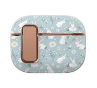 Cute Rabbits Daisy Flowers Trendy Bluetooth Earbuds Protector Printed Wireless Earbud Case Covers Compatible with Airpods Pro 2