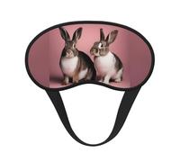 Cute Rabbits Print Adults Sleep Comfort Eye Mask Light Blocking Nap Aid for Travel Insomnia Camping