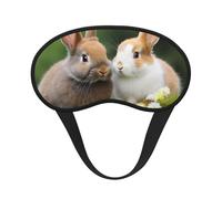 Cute Rabbits Sleep Mask for Side Sleeper, Light Blocking Night Masks for Sleeping Eye Mask for Women Men Eye Cover Soft Comfortable Eye Shade for Travel, Nap