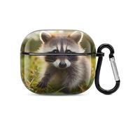 Cute Raccoon(1) Bluetooth Headset Cover Hard Shell Earbuds Case Protective Cover Compatible with Airpods 3