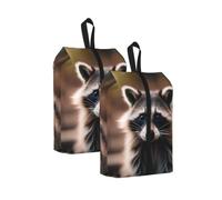 Cute Raccoon (1) Print Unisex Travel Shoe Storage Bag Camping Lightweight Portable Organizer Pouch