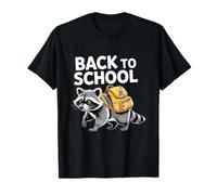 Cute Raccoon Back to School Backpack Funny Kids Girl Boy T-Shirt