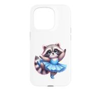 Cute Raccoon Ballerina Dancing Animal Lover Case for iPhone 15 Pro