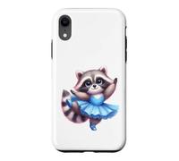 Cute Raccoon Ballerina Dancing Animal Lover Case for iPhone XR