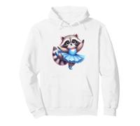 Cute Raccoon Ballerina Dancing Animal Lover Pullover Hoodie