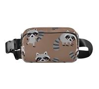 Cute Raccoon Brown Fanny Packs Womens Waterproof Large Hip Belt Bag Cute Crossbody Waist Bag, Cute Raccoon Brown, 8 x 5.3 x 2.3 inch, Funny Cute, Cute Raccoon Brown, 8 x 5.3 x 2.3 inch, Funny Cute