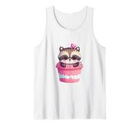 Cute Raccoon Cupcake Kawaii Animal Lover Design Tank Top