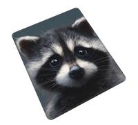 Cute Raccoon Cute Funny Gaming Mouse Pad, Desk Mouse Mat for Office, Gaming & Study