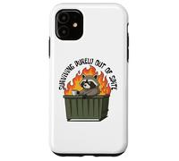 Cute Raccoon Dumpster Fire Surviving Purely Out Of Spite Case for iPhone 11