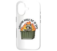 Cute Raccoon Dumpster Fire Surviving Purely Out Of Spite Case for iPhone 17