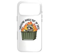 Cute Raccoon Dumpster Fire Surviving Purely Out Of Spite Case for iPhone 17 Pro Max