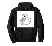 Cute Raccoon Eating Donut Funny Urban Scavenger Pullover Hoodie