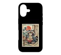 Cute Raccoon Eating Ramen Noodles - Japanese Ukiyo-e Style Case for iPhone 17