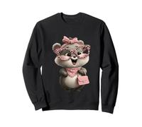 Cute Raccoon Funny Character Adorable Animal Lover Design Sweatshirt