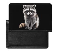 Cute Raccoon Funny Passport Holder for Travel Wallet Cover Document Organizer with Card Slot