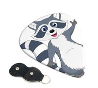 Cute Raccoon Guitar Picks 6-Pack - Pick Set (0.46mm / 0.71mm / 0.96mm) Suitable For Guitar And Ukulele Playing