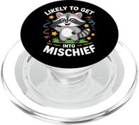 Cute Raccoon Kids Chaos Creator Mischief Children Boys Girl PopSockets PopGrip for MagSafe