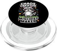 Cute Raccoon Kids Chaos Creator Mischief Children Boys Girl PopSockets PopGrip for MagSafe