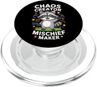 Cute Raccoon Kids Chaos Creator Mischief Children Boys Girl PopSockets PopGrip for MagSafe