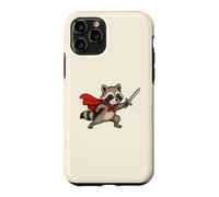 Cute Raccoon Knight with Sword and Cape Fantasy Adventure Case for iPhone 11 Pro