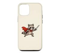 Cute Raccoon Knight with Sword and Cape Fantasy Adventure Case for iPhone 12/12 Pro