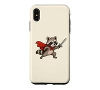 Cute Raccoon Knight with Sword and Cape Fantasy Adventure Case for iPhone XS Max