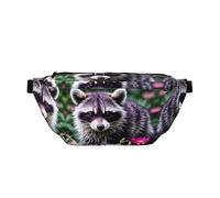 Cute Raccoon Large Fanny Pack,Gifts for Enjoy Sports Festival Workout Traveling Running Casual