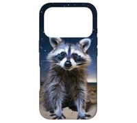 Cute Raccoon Night On The Beach Under Starry Sky Case for iPhone 17 Pro