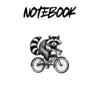Cute Raccoon Notebook: Raccoon on Bicycle Lined Notebook for Writing and Notes