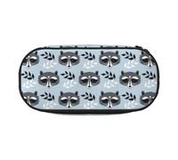 Cute Raccoon Pattern,Small Pencil Case Large Capacity Pencil Pouch Office Stationery Organizer