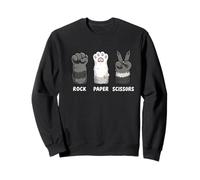 Cute Raccoon Paws Playing Rock Paper Scissors Sweatshirt