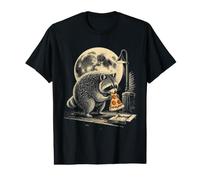 Cute Raccoon Pizza Night Snack Lovers Under Magic Full Moon Value Graphic T-Shirt
