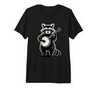 Cute Raccoon Playing Banjo Bluegrass Country Music Premium T-Shirt