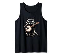 Cute Raccoon Playing Banjo Bluegrass Country Music Tank Top