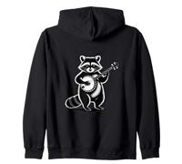 Cute Raccoon Playing Banjo Bluegrass Country Music Zip Hoodie
