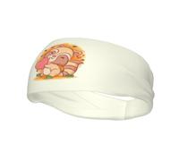 Cute Raccoon Playing in The Garden Headbands Men Women Non Slip Wicking Sports Sweatband for Gym Basketball Yoga Hairbands